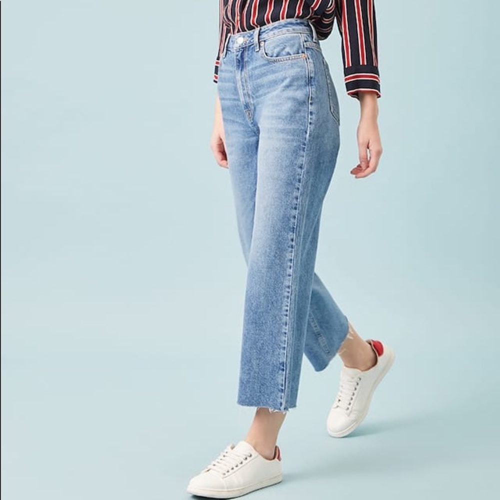 High rise wide leg crop jeans Size 24